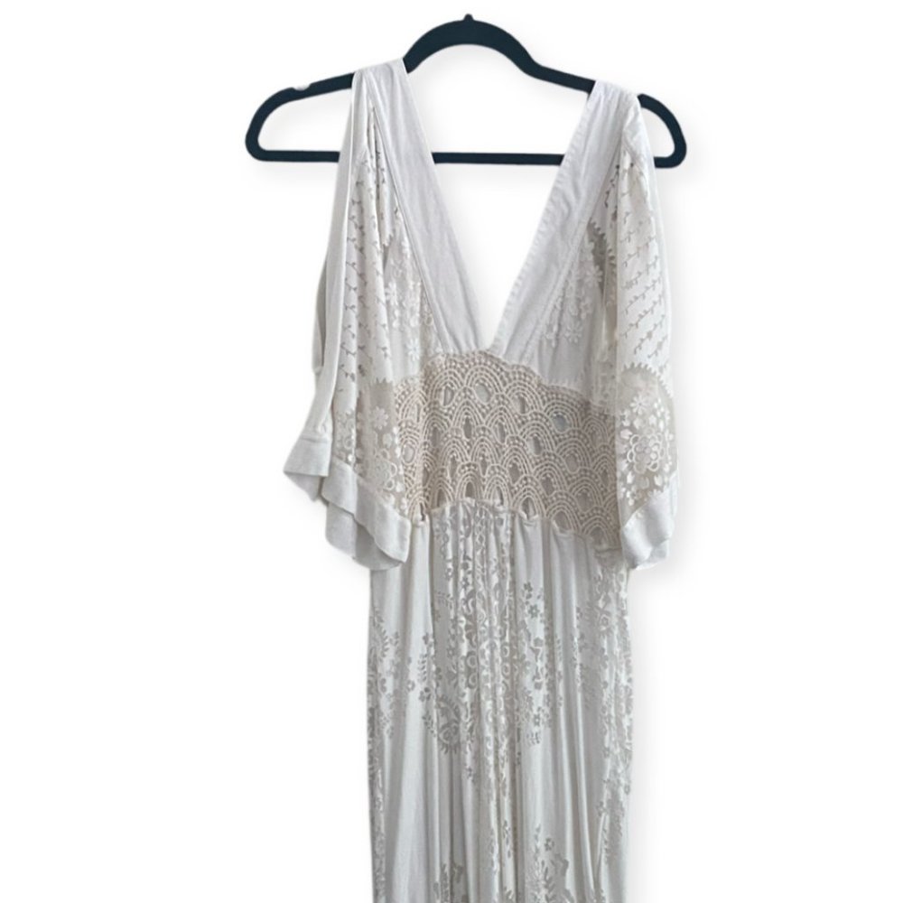 Farm Rio White Midi Dress